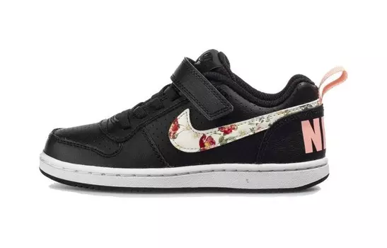 Кроссовки Nike Court Borough Kids Skateboarding Shoes PS Low-top Black, черный
