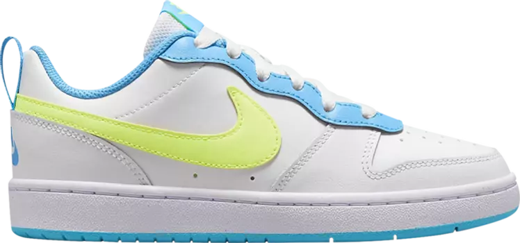 Кроссовки Nike Court Borough Low 2 GS 'White Baltic Blue Volt', белый
