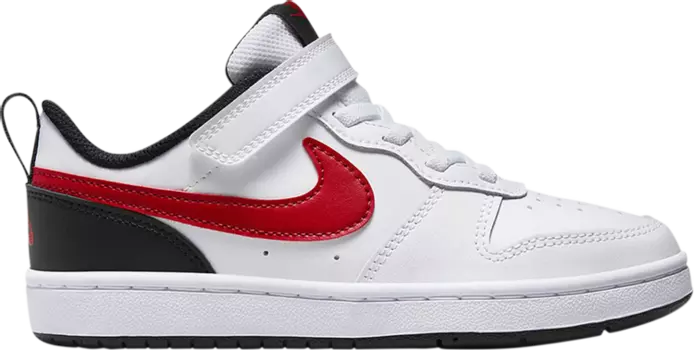 Кроссовки Nike Court Borough Low 2 PS 'White Black Red', белый