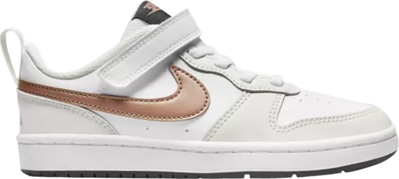 Кроссовки Nike Court Borough Low 2 PS 'White Metallic Red Bronze', белый
