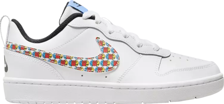 Кроссовки Nike Court Borough Low 2 SE GS 'Happy Hoops', белый