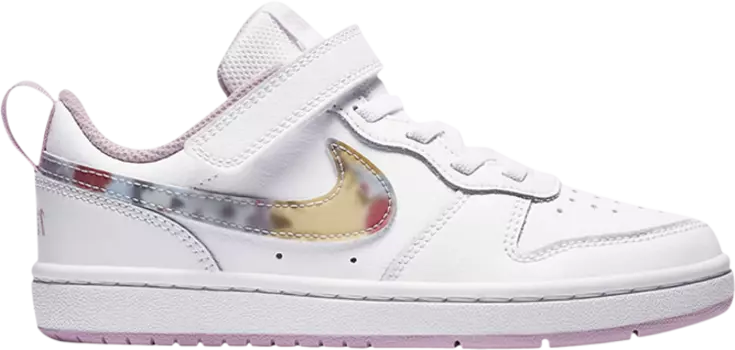 Кроссовки Nike Court Borough Low 2 SE PS 'Floral Swoosh', белый