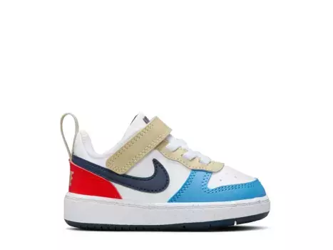 Кроссовки Nike Court Borough Low Recraft — детские, белые/оранжевые