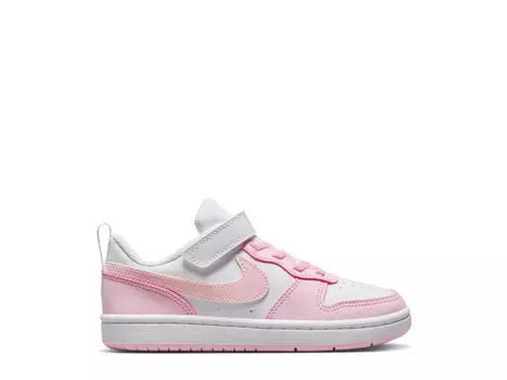 Кроссовки Nike Court Borough Low Recraft на шнуровке, белый/розовый