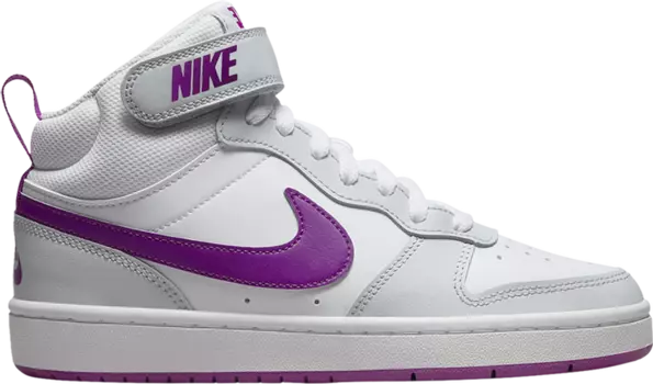 Кроссовки Nike Court Borough Mid 2 GS 'Pure Platinum Vivid Purple', серый