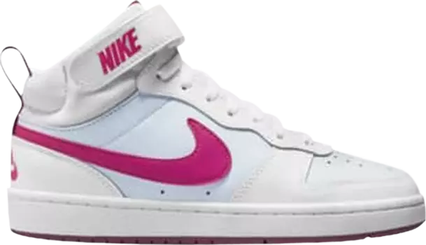 Кроссовки Nike Court Borough Mid 2 GS 'White Sangria Pink Prime', белый