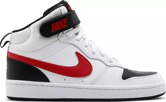 Кроссовки Nike Court Borough Mid 2 GS 'White University Red', белый