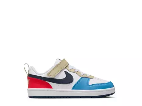 Кроссовки Nike Court Borough Recraft Low — детские, белые/оранжевые