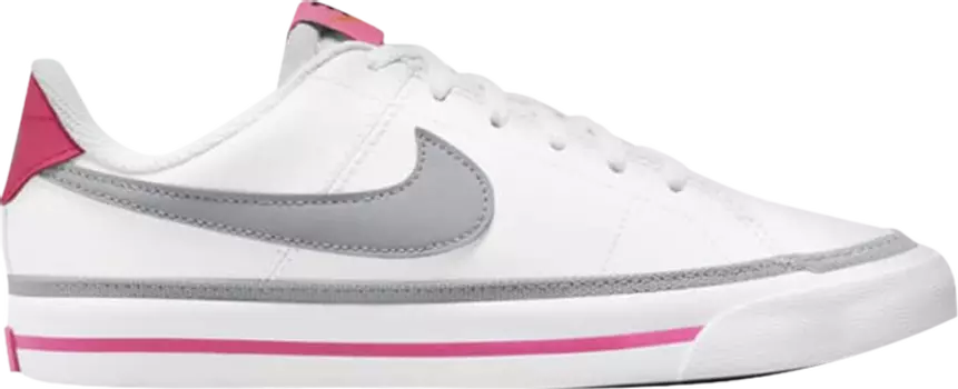 Кроссовки Nike Court Legacy GS 'White Pink Prime Light Smoke Grey', белый