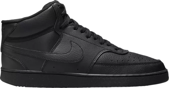 Кроссовки Nike Court Vision Mid Next Nature 'Triple Black', черный