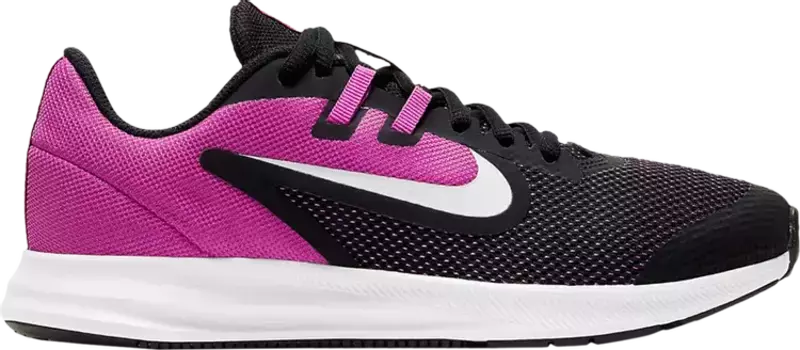 Кроссовки Nike Downshifter 9 GS 'Black Active Fuchsia', розовый