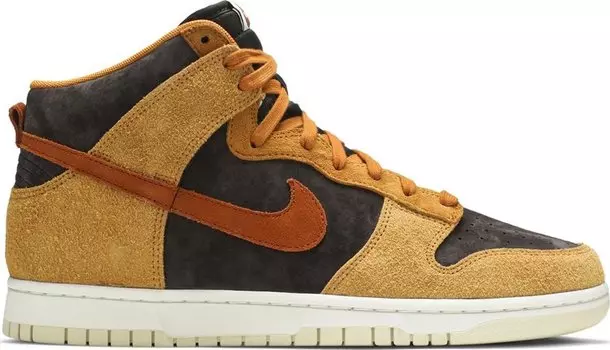Кроссовки Nike Dunk High Premium 'Dark Curry', коричневый