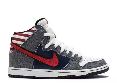 Кроссовки Nike DUNK HIGH PREMIUM SB 'BORN IN THE USA', белый