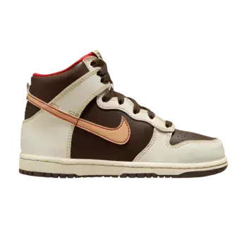 Кроссовки Nike Dunk High PS Baroque Brown, коричневый