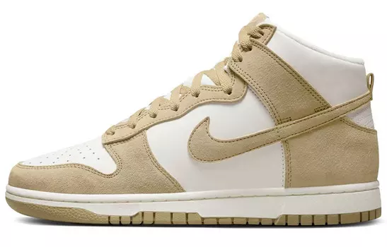 Кроссовки Nike Dunk High Tan Suede White
