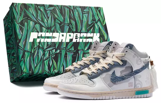 Кроссовки Nike Dunk Skateboard Shoes Unisex High-Top Gray White