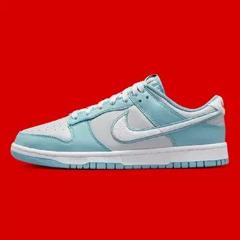 Кроссовки Nike Dunk Low Grey Fog/Worn Blue, голубой/серый/белый