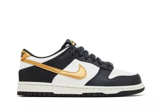 Кроссовки Nike Dunk Low GS Anthracite Metallic Gold, черный