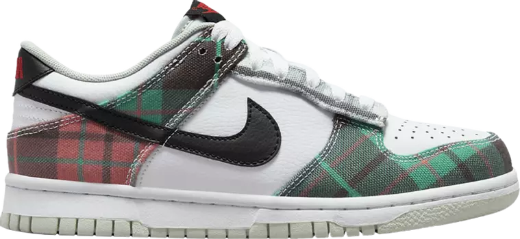 Кроссовки Nike Dunk Low SE GS 'Tartan Plaid', белый