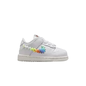 Кроссовки Nike Dunk Low TD Rainbow Lace Swoosh, белый