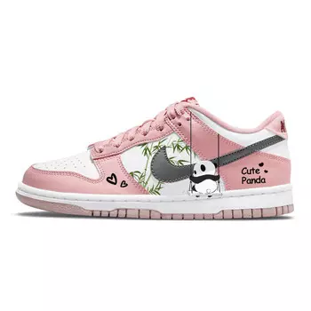 Кроссовки Nike Dunk Vintage Basketball Shoes Women's Low-Top White Pink