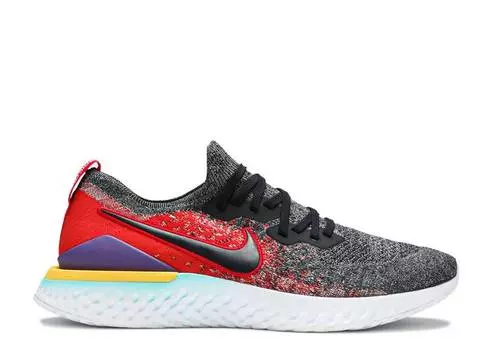 Кроссовки Nike EPIC REACT FLYKNIT 2 'BLACK UNIVERSITY RED', черный