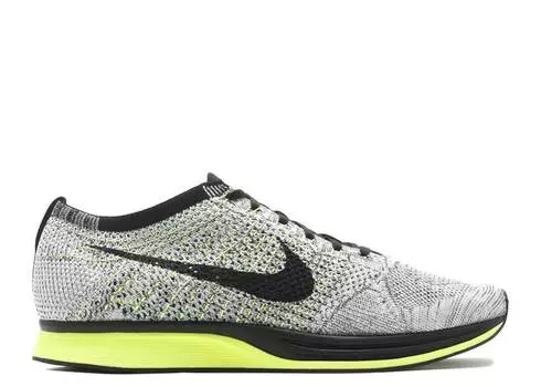 Кроссовки Nike FLYKNIT RACER 'BLACK WHITE VOLT', черный