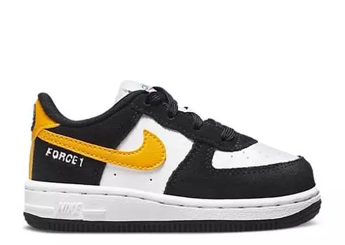 Кроссовки Nike FORCE 1 LV8 TD 'BLACK WHITE DARK SULFUR', черный