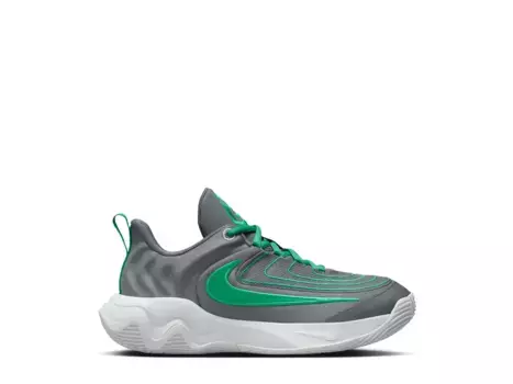 Кроссовки Nike Giannis Immortality 4 — детские, серые/зеленые
