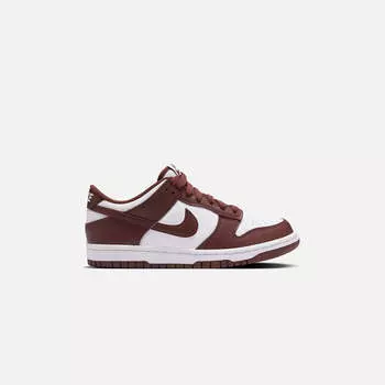 Кроссовки Nike GS Dunk Low, цвет White/Gym Red/Redwood
