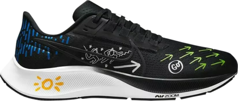 Кроссовки Nike Joy Yamusangie x Air Zoom Pegasus 38 'Running Thoughts - Black', черный