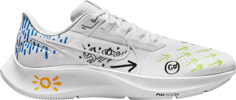Кроссовки Nike Joy Yamusangie x Air Zoom Pegasus 38 'Running Thoughts - White', белый