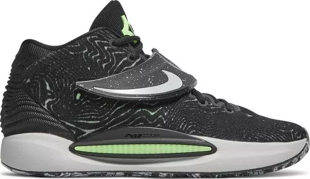 Кроссовки Nike KD 14 'Black Lime Glow', черный
