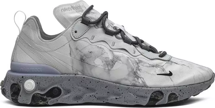Кроссовки Nike Kendrick Lamar x React Element 55 'Pure Platinum', серебряный