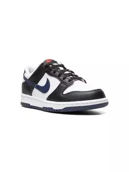 Кроссовки Nike Kids Dunk Low "Черный/Белый/Университетский красный/Полуночно-синий", черный