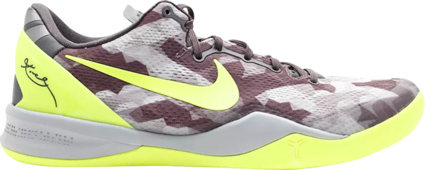 Кроссовки Nike Kobe 8 System 'Grey Camo Volt', серый