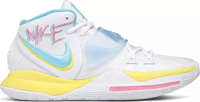 Кроссовки Nike Kyrie 6 'Neon Graffiti', белый