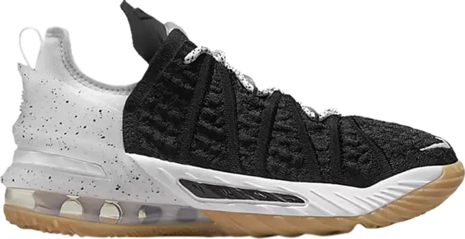 Кроссовки Nike LeBron 18 GS 'Black White Gum', черный
