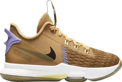 Кроссовки Nike LeBron Witness 5 GS 'Wheat', коричневый