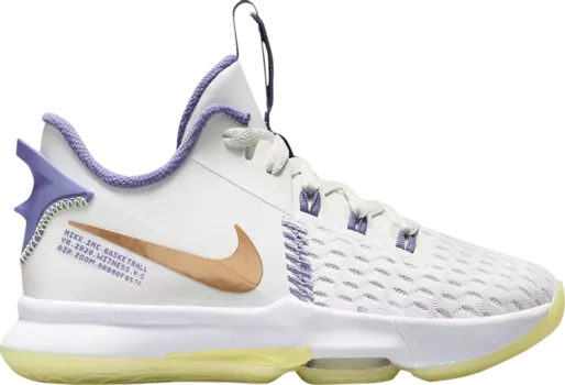 Кроссовки Nike LeBron Witness 5 GS 'White Light Zitron', белый