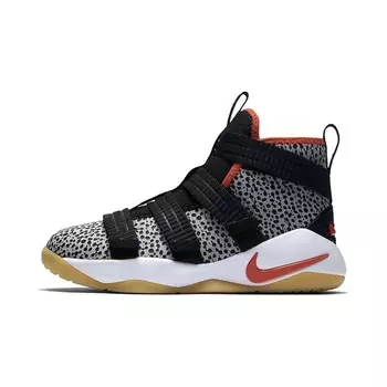 Кроссовки Nike LeBron Zoom Soldier 11 Safari PS, черный/оранжевый