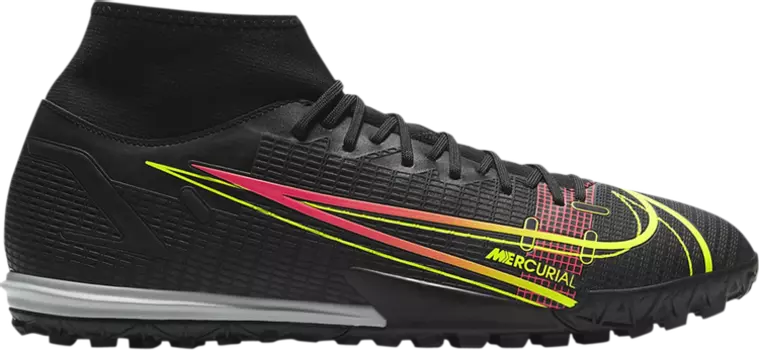 Кроссовки Nike Mercurial Superfly 8 Academy TF 'Black Cyber', черный