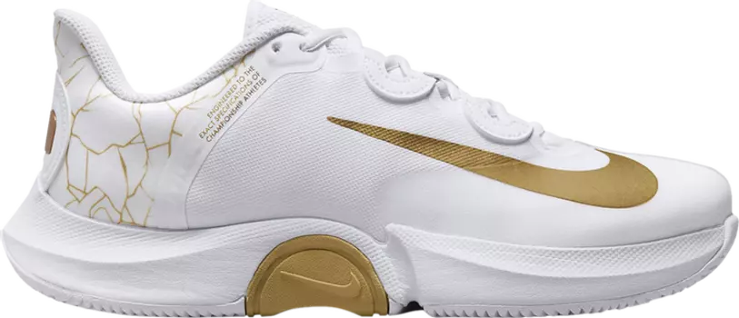 Кроссовки Nike Naomi Osaka x Wmns NikeCourt Air Zoom GP Turbo 'White Metallic Gold', белый