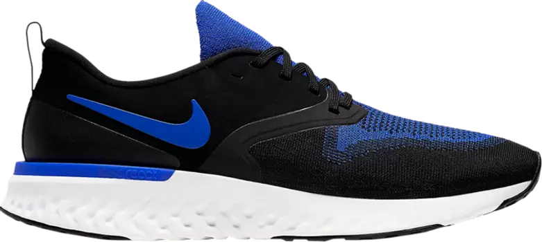 Кроссовки Nike Odyssey React 2 Flyknit 'Black Racer Blue', черный