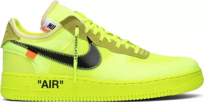 Кроссовки Nike Off-White x Air Force 1 Low 'Volt', желтый