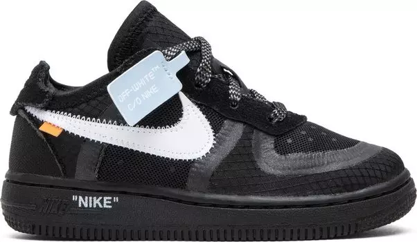 Кроссовки Nike Off-White x Air Force 1 Low TD 'Black', черный