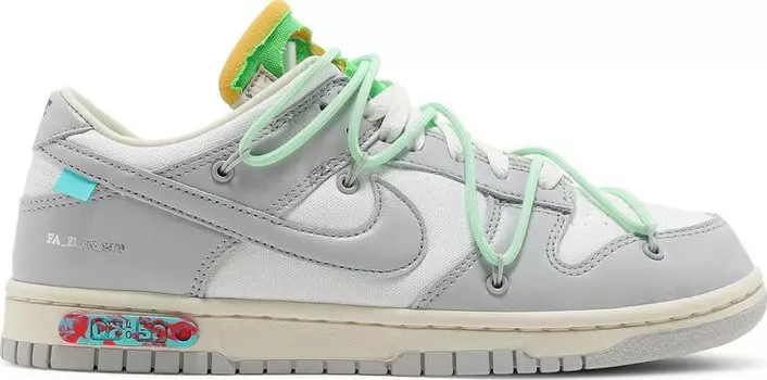 Кроссовки Nike Off-White x Dunk Low 'Lot 07 of 50', белый