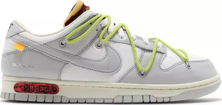 Кроссовки Nike Off-White x Dunk Low 'Lot 08 of 50', белый