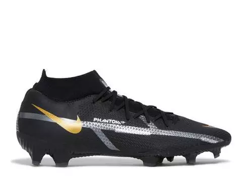 Кроссовки Nike PHANTOM GT 2 PRO DF FG 'BLACK METALLIC GOLD', черный