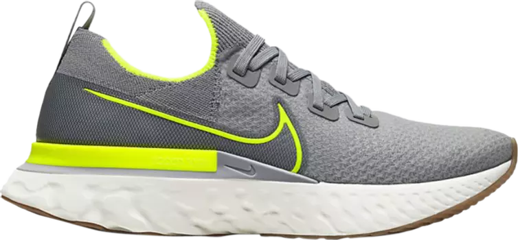 Кроссовки Nike React Infinity Run Flyknit 'Particle Grey Volt', серый